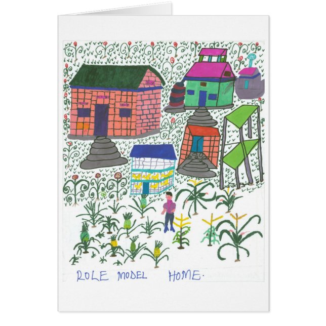 Meldahs förebildhem hälsningskort (Framsidan)