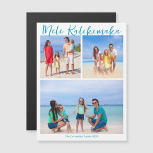 Mele Kalikimaka 3 Photo Beach jul Magnet