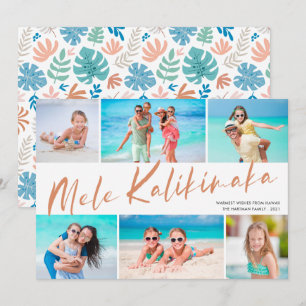 Mele Kalikimaka 6 Foto Collage Jul Holiday Julkort