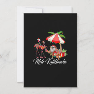 Mele Kalikimaka Aloha Hawaiian Flamingo Santa Chri Inbjudningar