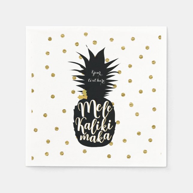 Mele Kalikimaka Ananas Julfest Firande Pappersservett (Framsidan)