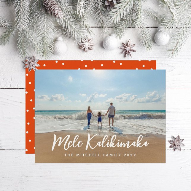 Mele Kalikimaka Any Hälsning Helgdag Photo Julkort (Skapare uppladdad)
