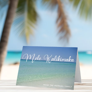 Mele Kalikimaka Beach jul Photo Söt Ocean Helgkort
