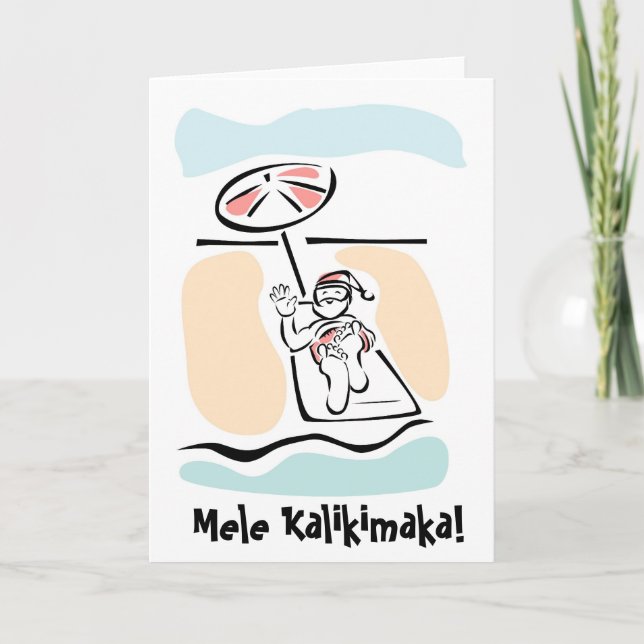 Mele Kalikimaka Beach julkort Helgkort (Framsida)