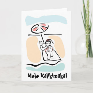 Mele Kalikimaka Beach julkort Helgkort