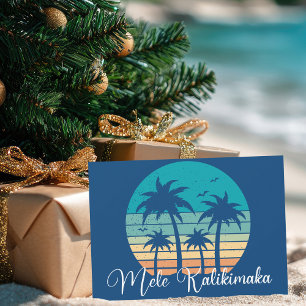 Mele Kalikimaka Beach Sunset Company jul Julkort