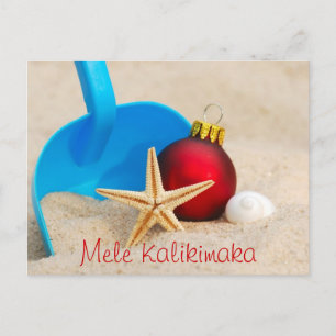 Mele Kalikimaka Beachy julvykort Helg Vykort