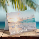 Mele Kalikimaka Benice Beach-jul Helgkort<br><div class="desc">I dessa söt julkort vid havets insida finns ett fantastiskt kustnära sjölandskap vid soluppgången med underbar typografi som lyder Mele Kalikimaka. Ett sött Hawaiiskt sätt att säga God jul i stil. Ta mig till stranden den här helgdag.</div>