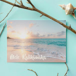 Mele Kalikimaka Benice Beach-jul Julkort<br><div class="desc">I dessa söt julkort vid havets insida finns ett fantastiskt kustnära sjölandskap vid soluppgången med underbar typografi som lyder Mele Kalikimaka. Ett sött Hawaiiskt sätt att säga God jul i stil. Ta mig till stranden den här helgdag.</div>