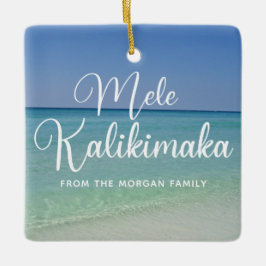 Mele Kalikimaka BeSnyt Beach Anpassningsbar jul Julgransprydnad Keramik