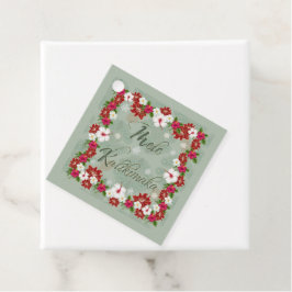 Mele Kalikimaka Blommigt Gift Märkre Gåvor Etiketter