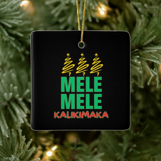 Mele Kalikimaka Bold Hawaiian jul Julgransprydnad Keramik (Träd)