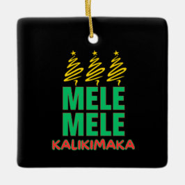 Mele Kalikimaka Bold Hawaiian jul Julgransprydnad Keramik