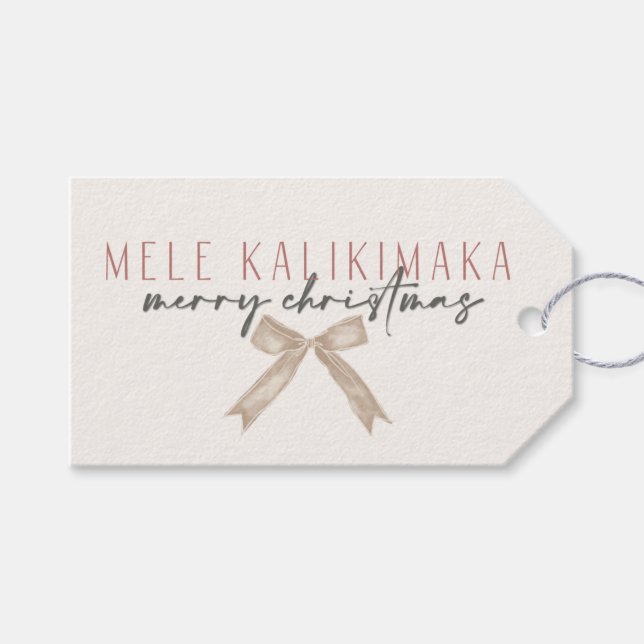 Mele Kalikimaka Bow, julen på Hawaiian Stil Presentetikett (Framsidan (Horisontell))