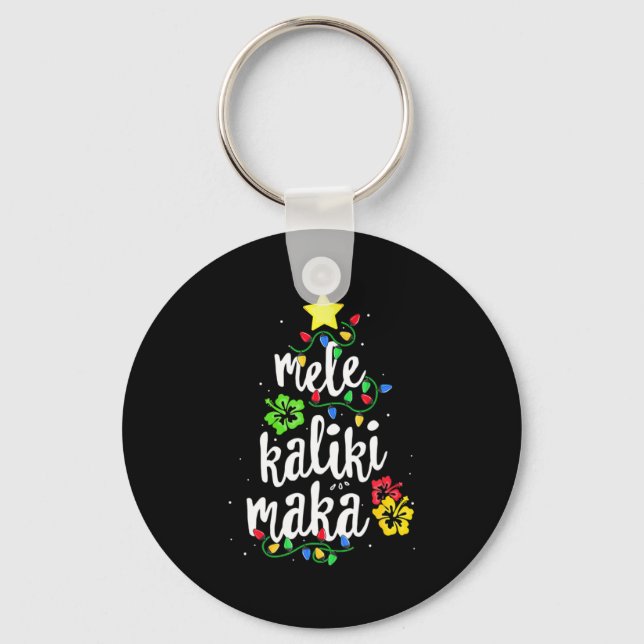 Mele Kalikimaka Christmas Hawaiian  Nyckelring (Framsida)