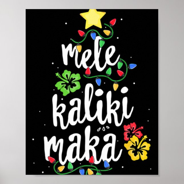 Mele Kalikimaka Christmas Hawaiian T Shirt  Poster (Framsidan)