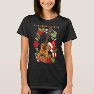 MELE KALIKIMAKA Christmas Ukulele Hawaii Gift   T Shirt