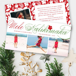 Mele Kalikimaka Classic-skript jul 3-foto Julkort