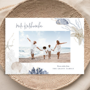 Mele Kalikimaka Coastal Helgdag Photo Card Julkort