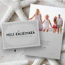 Mele Kalikimaka Confetti och Stars Julfoto