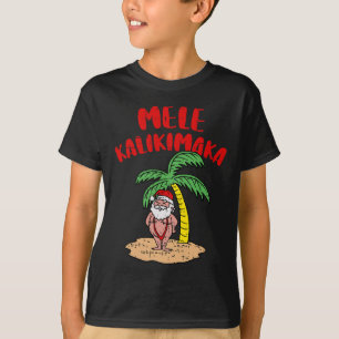 Mele Kalikimaka Coola Santa Swimdress Hawaiian Mer T Shirt