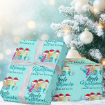 Mele Kalikimaka Cute Anpassningsbar Sjöjungfru jul Presentpapper<br><div class="desc">Mele Kalikimaka Cute Sjöjungfru Beach-julomslaget pappert i söt teal. Tre vackra sjöjungfruar med vackra Jultomten hattar för julhelgen på Hawaii. Ett underbart sätt att kapa gåvor till en strand luau party i Julafton.</div>