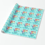Mele Kalikimaka Cute Beach-jul Presentpapper<br><div class="desc">Mele Kalikimaka Cute Sjöjungfru Beach-julomslaget pappert i söt teal. Tre vackra sjöjungfruar med vackra Jultomten hattar för julhelgen på Hawaii. Ett underbart sätt att kapa gåvor till en strand luau party i Julafton.</div>