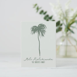 Mele Kalikimaka Elegant Hawaiian jul Handflatan Vykort