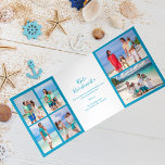 Mele Kalikimaka Family Photo Collage Blue Beach<br><div class="desc">Fotokollage från chicens anpassade-strandfamilj - julklappning med dina favorittropiska foton i sol. Lägg till 9 av dina favoritminnen från din ö-semester till kusten. Ett vackert kustkort med ett rent,  modernt fotografformat och ett söt blått helgdag.</div>