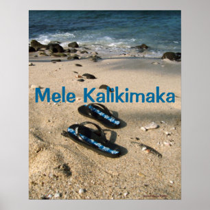 Mele Kalikimaka Flinflip flops Poster
