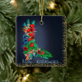 Mele Kalikimaka Flowers jul Ornament