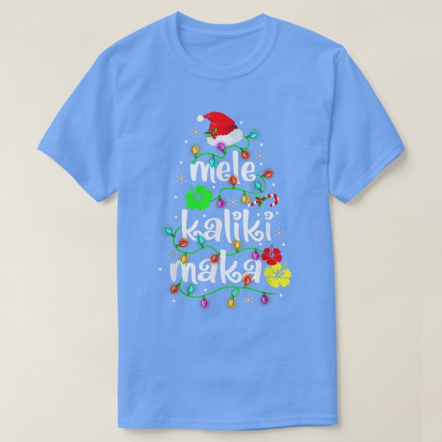 Mele Kalikimaka for Women Hawaii Christm T Shirt (Design framsida)