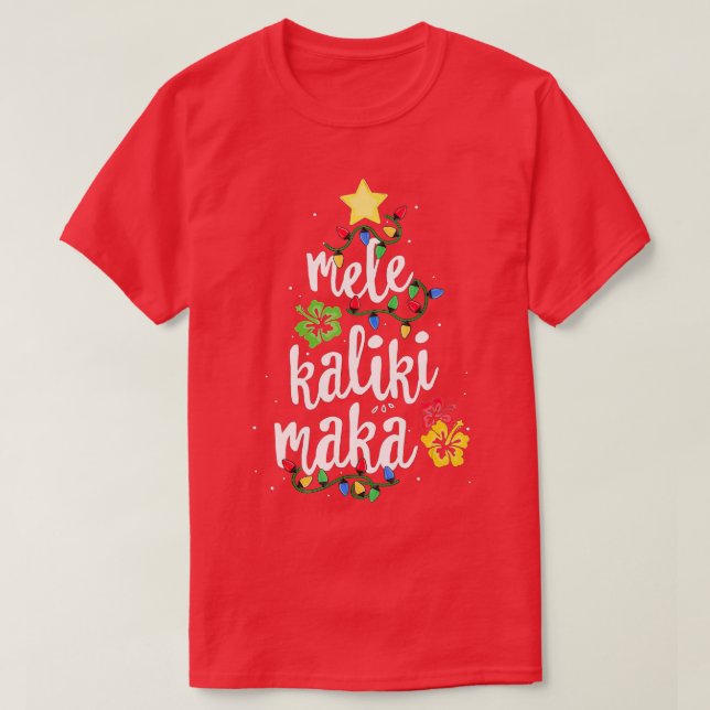 Mele Kalikimaka for Women Hawaii Christm T Shirt (Design framsida)