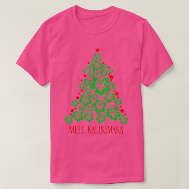 Mele Kalikimaka for Women Hawaii Christm T Shirt (Design framsida)