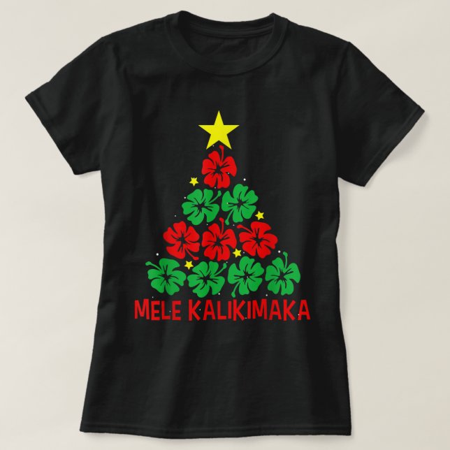 Mele Kalikimaka for Women Hawaiian Hawaii Christma T Shirt (Design framsida)
