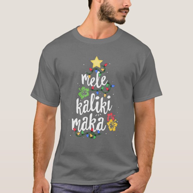 Mele Kalikimaka for Women Hawaiian Hawaii Christma T Shirt (Framsida)