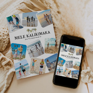 Mele Kalikimaka Fotocollage Julkort