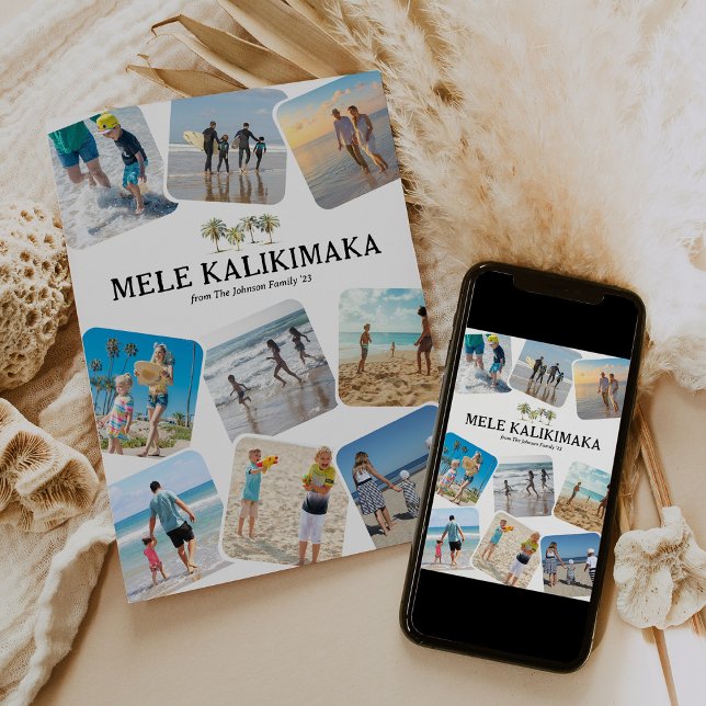 Mele Kalikimaka Fotocollage Julkort (Skapare uppladdad)