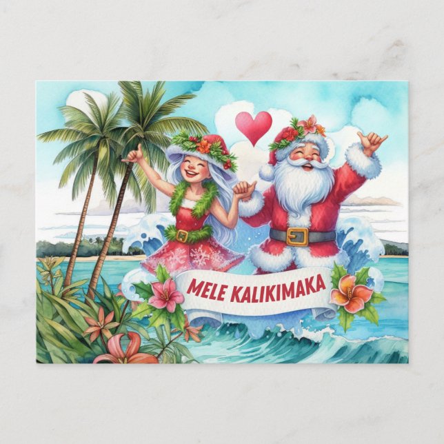 Mele Kalikimaka från Hawaii Helg Vykort (Framsida)