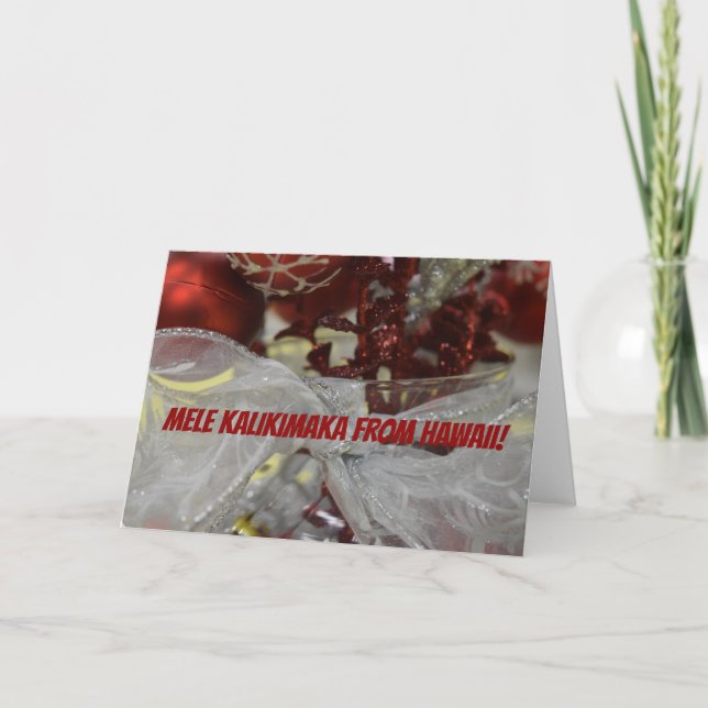 Mele Kalikimaka från Hawaii Helgkort (Framsida)