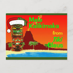 Mele Kalikimaka från Tiki Claus Vykort