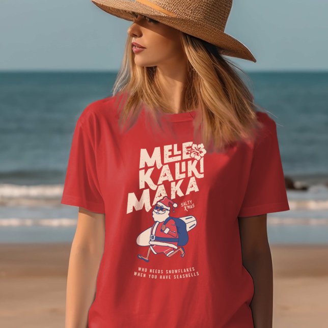 Mele Kalikimaka - Funny Santa Hawaiian jul T Shirt (Mele Kalikimaka - Funny Santa Hawaiian Christmas T T-Shirt
)