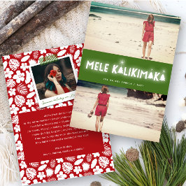 Mele Kalikimaka Glow 2 Photo Collage jul Julkort