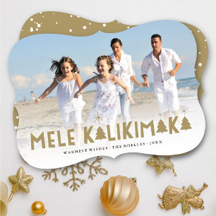 Mele Kalikimaka Glow Modern Julgranar Photo