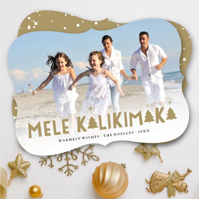 Mele Kalikimaka Glow Modern Julgranar Photo (Skapare uppladdad)