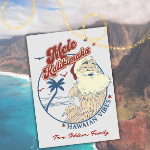 Mele Kalikimaka God jul Flat Helgdag Card Julkort