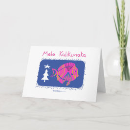 Mele Kalikimaka (God jul: Hawaiian) FISH Helgkort