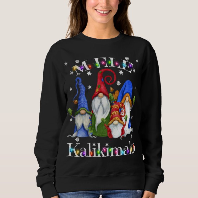 Mele Kalikimaka God jul Hawaiian Nordic Gn T Shirt (Framsida)
