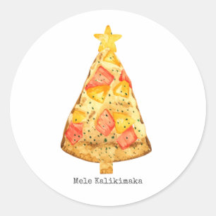 Mele Kalikimaka God jul Hawaiian Pizza Runt Klistermärke