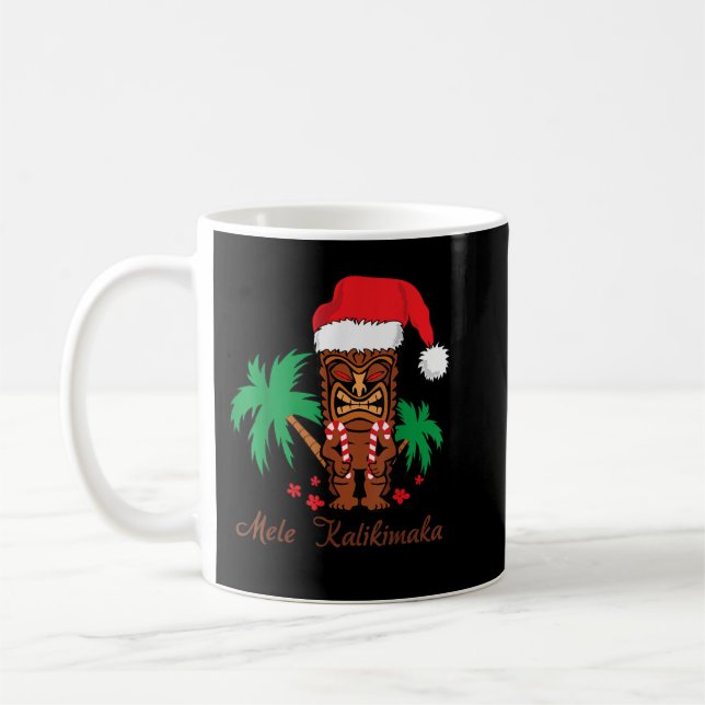 Mele Kalikimaka God jul Hawaiian Tiki Kaffemugg (Vänster)